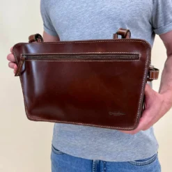 Alois De H. Cykeltaske Steltaske Lædertaske Transporttaske Bæretaske Cykel Cykeltilbehør Taske Til Cykel Cykeltaske Brun Læder -Taske Salgsbutik 2A99 26 19 model male1 1280x1280