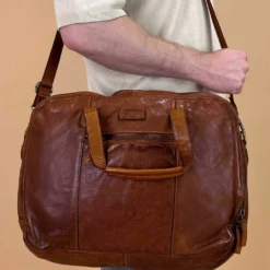 Jaxon Computertaske Skoletaske Læder Kontortaske Brun Læder