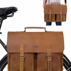 Marc Bagagebærertaske Transporttaske Kurertaske Cykeltaske Brun Læder