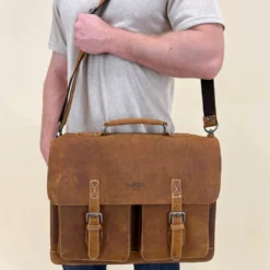 Marc Bagagebærertaske Transporttaske Kurertaske Cykeltaske Brun Læder -Taske Salgsbutik 2B25 20 5wpk model female1 1280x1280