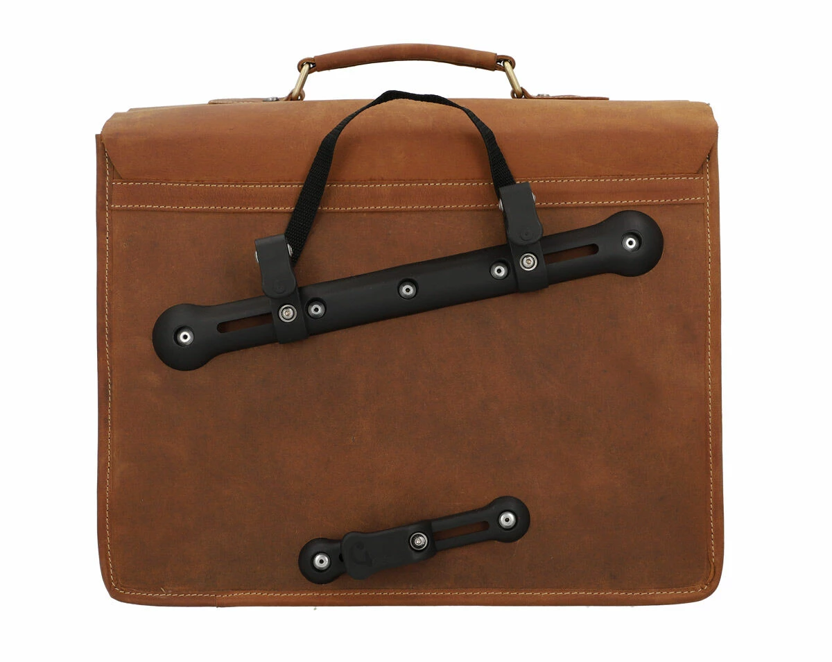 Marco P. Bagagebærertaske Arbejdstaske Kontortaske Bagagetaske Cykeltaske Med Skulderrem Cykeltaske Brun Læder 13 Marco P. Bagagebærertaske Arbejdstaske Kontortaske Bagagetaske Cykeltaske Med Skulderrem Cykeltaske Brun Læder - Image 13