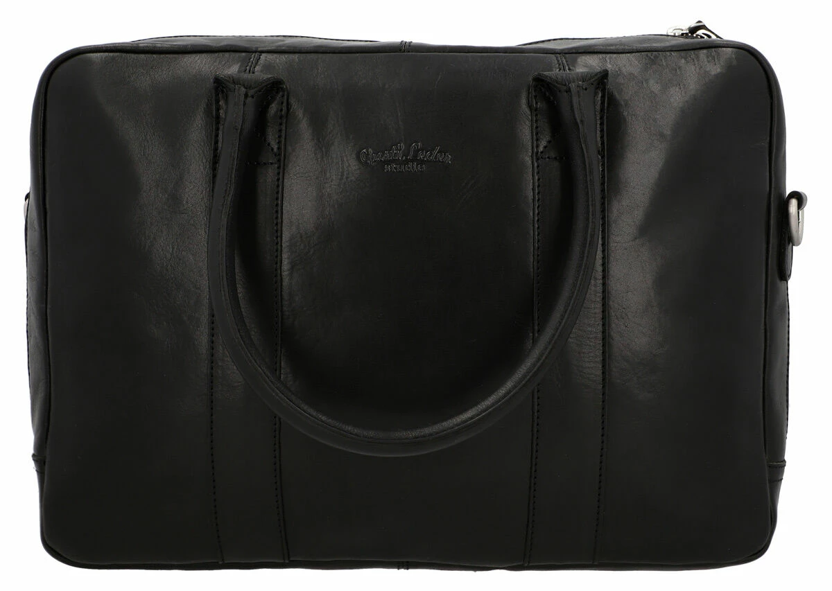 Fynn Rejsetaske Computertaske Kontortaske Arbejdstaske Computertaske College Taske Kuffert Sort Læder 5 Fynn Rejsetaske Computertaske Kontortaske Arbejdstaske Computertaske College Taske Kuffert Sort Læder - Billede 5