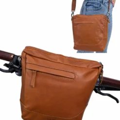 Bernhard K. Cykeltaske Skuldertaske Styrtaske Bæretaske Brun Læder