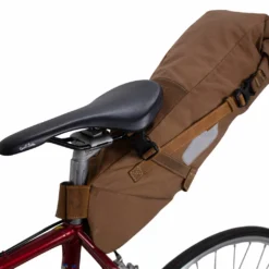 Romain M. Sadeltaske Cykeltaske Styrtaske Cykelkurv Kanvas Og Brun Læder