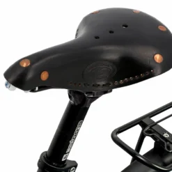 Bernard H. Cykelsadel Lædersadel Sadel Til Cykel Siddekomfort Sæde Cykel Retro Sort Læder