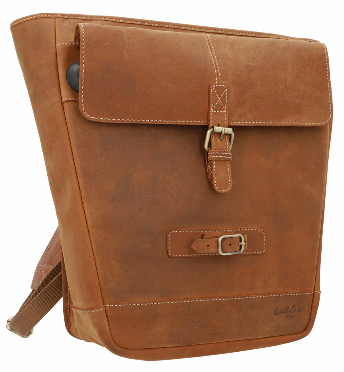 Carmine P. Cykelrygsæk Læder Rygsæk Bagagebærertaske Brun Læder 5 Carmine P. Cykelrygsæk Læder Rygsæk Bagagebærertaske Brun Læder - Image 5