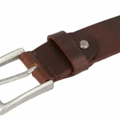 Kara Læderbælte Simpelt Læderbælte Med Sølvspænde Jakkesæt Bæltetilbehør Mænd 80, 85, 90, 95, 100, 105, 110, 115 Cm Brun Læder -Taske Salgsbutik 2G114 26 12 80 detail G rtel leder 1280x1280