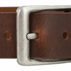 Kara Læderbælte Simpelt Læderbælte Med Sølvspænde Jakkesæt Bæltetilbehør Mænd 80, 85, 90, 95, 100, 105, 110, 115 Cm Brun Læder -Taske Salgsbutik 2G114 26 12 80 detail1 G rtel leder 1280x1280