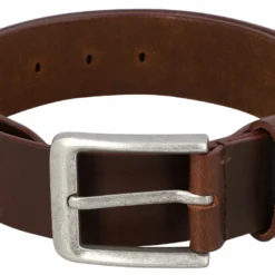 Kara Læderbælte Simpelt Læderbælte Med Sølvspænde Jakkesæt Bæltetilbehør Mænd 80, 85, 90, 95, 100, 105, 110, 115 Cm Brun Læder -Taske Salgsbutik 2G114 26 12 80 vorne G rtel leder 1280x1280