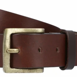 Jori Læderbælte Bælte Guldfarvet Spænde Dame Herre Brun Læder -Taske Salgsbutik 2G127 26 12 80 haupt gurtel leder 1280x1280