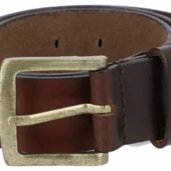 Jori Læderbælte Bælte Guldfarvet Spænde Dame Herre Brun Læder -Taske Salgsbutik 2G127 26 12 80 vorne gurtel leder 1280x1280