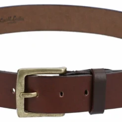 Jori Læderbælte Bælte Guldfarvet Spænde Dame Herre Brun Læder -Taske Salgsbutik 2G127 26 12 80 vorne1 gurtel leder 1280x1280