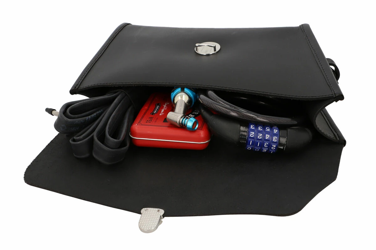 Jef P. Cykeltaske Steltaske Lædertaske Cykeltilbehør Transporttaske Cykel Rammetaske Brun Læder Str. M 4 Jef P. Cykeltaske Steltaske Lædertaske Cykeltilbehør Transporttaske Cykel Rammetaske Brun Læder Str. M - Image 4