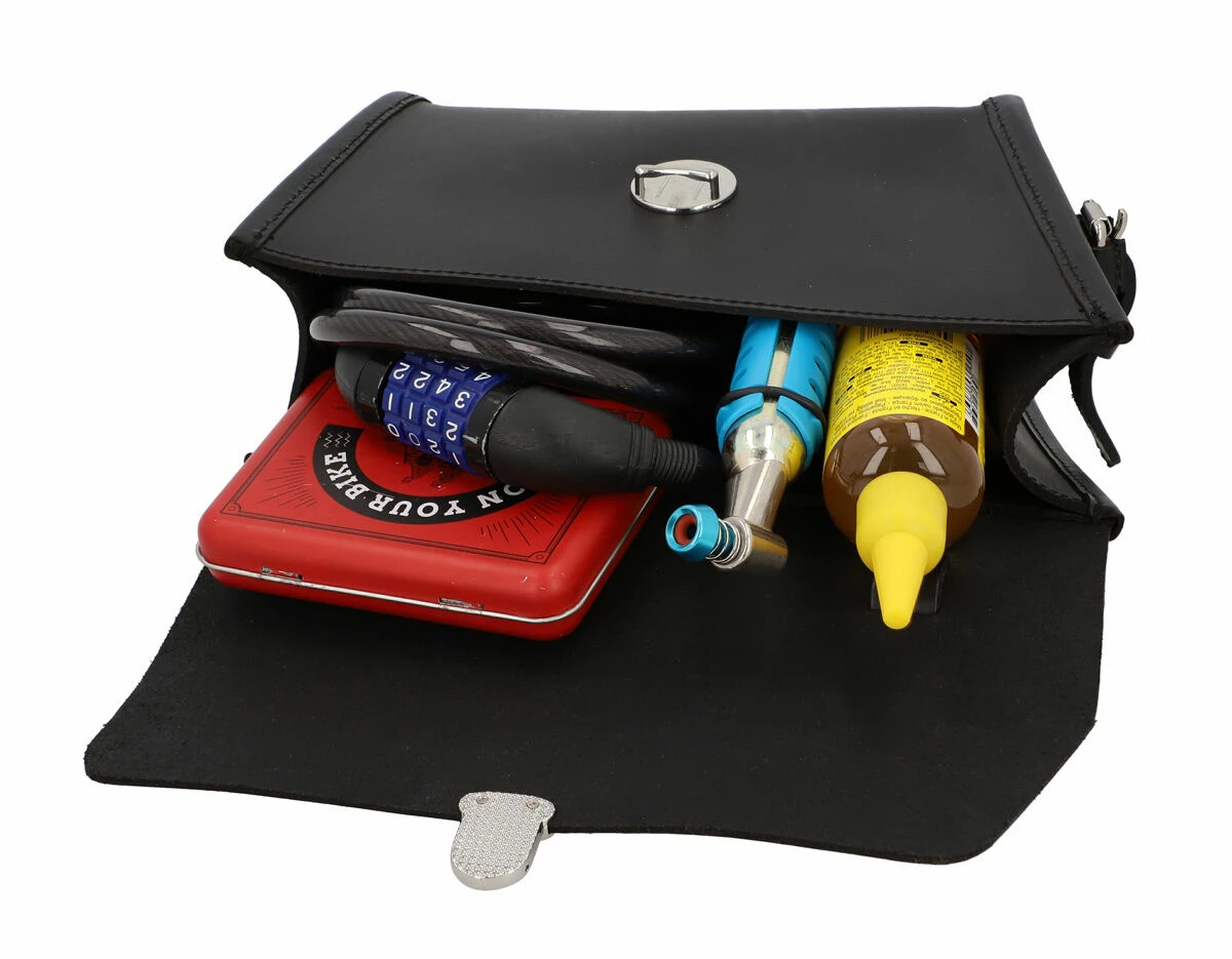 Jef P. Cykeltaske Steltaske Lædertaske Cykeltilbehør Transporttaske Cykel Rammetaske Brun Læder Str. XS 4 Jef P. Cykeltaske Steltaske Lædertaske Cykeltilbehør Transporttaske Cykel Rammetaske Brun Læder Str. XS - Image 4