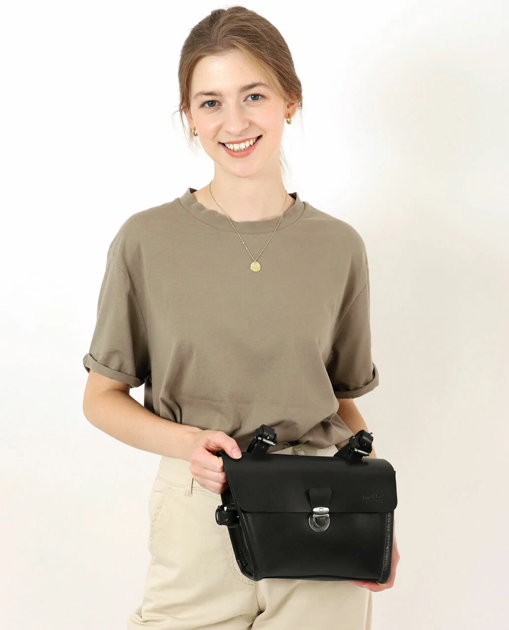 Jef P. Cykeltaske Steltaske Lædertaske Cykeltilbehør Transporttaske Cykel Rammetaske Brun Læder Str. XS 3 Jef P. Cykeltaske Steltaske Lædertaske Cykeltilbehør Transporttaske Cykel Rammetaske Brun Læder Str. XS - Image 3