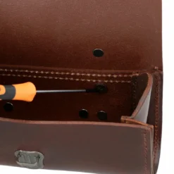 Raymond P. Sadeltaske Cykeltaske Styrtaske Siddetaske Sadel Taske Transporttaske Cykelkurv Cykeltilbehør Tyverisikring Brun Læder -Taske Salgsbutik 2G57 20 11 detail Fahrradtasche leder 1280x1280