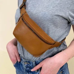 Norell Bæltetaske Mavetaske Bumbag Festivaltaske Brun Læder