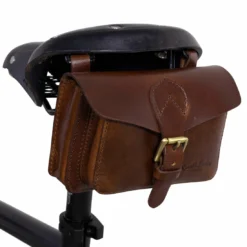 Antonio M. Sadeltaske Cykeltaske Siddetaske Sadeltaske Cykel Cykel Tyverisikring Brun Læder
