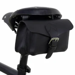 Antonio M. Sadeltaske Cykeltaske Siddetaske Sadeltaske Cykel Cykel Tyverisikring Sort Læder