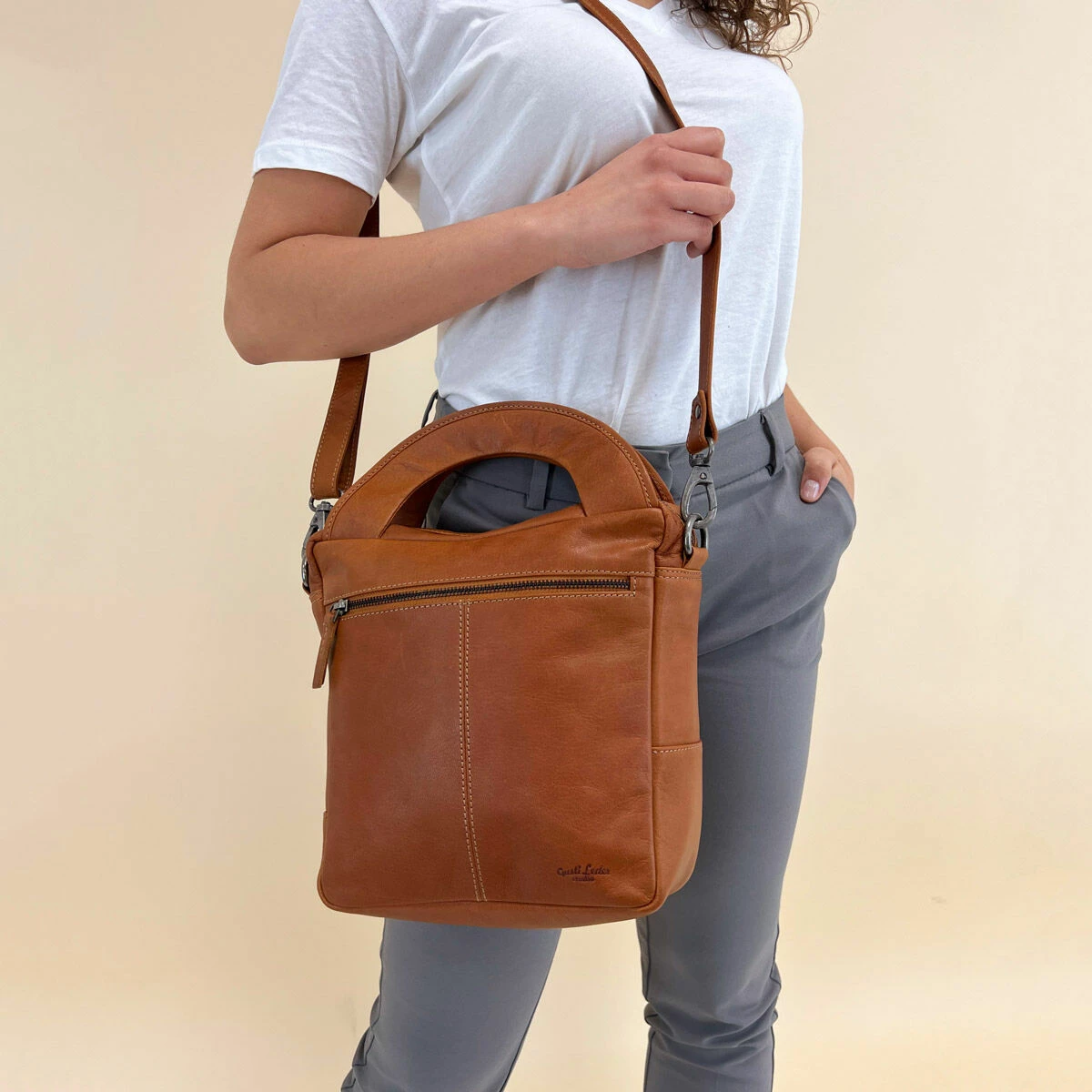 Vincente T. Styrtaske Bagagebærertaske Rattetaske Cykellås Cykeltaske Cykel Lædertaske Vintage Brun Læder 3 Vincente T. Styrtaske Bagagebærertaske Rattetaske Cykellås Cykeltaske Cykel Lædertaske Vintage Brun Læder - Image 3