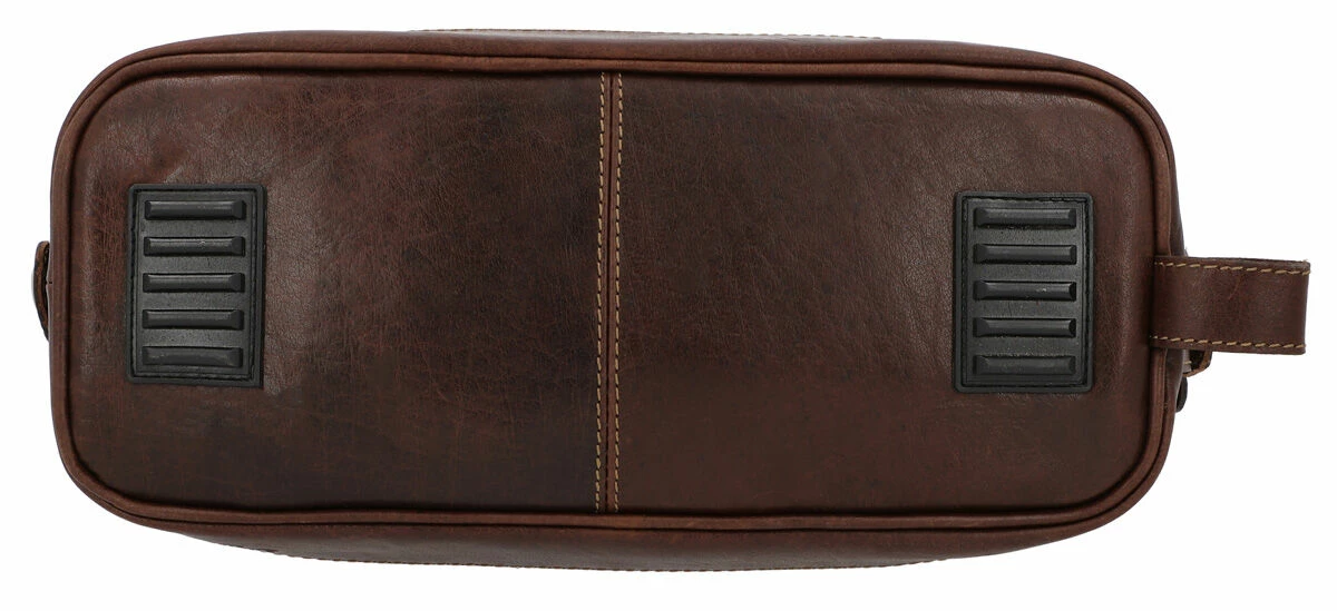 Anika Make-up Taske Toilettaske Kosmetiktaske Hygienepose Stor Dame Og Herre Brun Læder 4 Anika Make-up Taske Toilettaske Kosmetiktaske Hygienepose Stor Dame Og Herre Brun Læder - Image 4