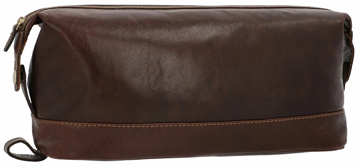 Anika Make-up Taske Toilettaske Kosmetiktaske Hygienepose Stor Dame Og Herre Brun Læder 2 Anika Make-up Taske Toilettaske Kosmetiktaske Hygienepose Stor Dame Og Herre Brun Læder - Image 2