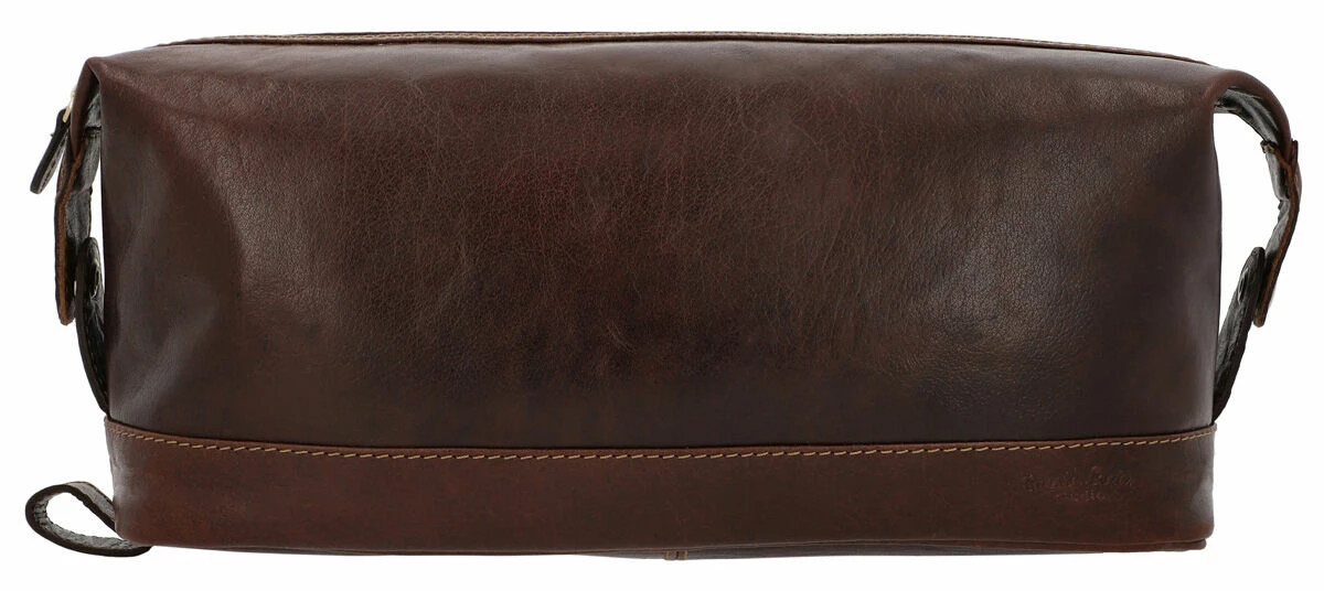 Anika Make-up Taske Toilettaske Kosmetiktaske Hygienepose Stor Dame Og Herre Brun Læder 5 Anika Make-up Taske Toilettaske Kosmetiktaske Hygienepose Stor Dame Og Herre Brun Læder - Image 5