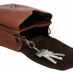 Nelly Mavetaske Festivaltaske Skuldertaske Dame Herre Brun Læder -Taske Salgsbutik 2H14 22 6 detail1 G rteltasche leder 1280x1280