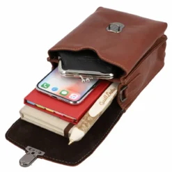 Nelly Mavetaske Festivaltaske Skuldertaske Dame Herre Brun Læder -Taske Salgsbutik 2H14 22 6 innen1 G rteltasche leder 1280x1280