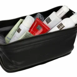 Quinn Toilettaske Make-up-pung Vandafvisende Inderfoer Sort Læder -Taske Salgsbutik 2H40 20 6wp innen2 Waschtasche leder 1280x1280