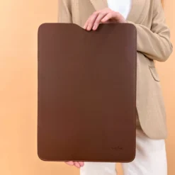 Lucio L Computertaske Laptop Cover Laptop Sleeve Vintage Brunt Læder