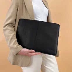 Luke 13" Laptop-taske Laptop-cover Tablet-taske Sort Læder
