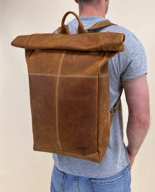 Joy Rygsæk Læderrygsæk Hverdagsrygsæk Backpack Brun Læder -Taske Salgsbutik 2M112 20 5wpb model male1Cc2H2hM8et9uF 1280x1280