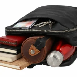 Kelly Rygsæk City-rygsæk Læderrygsæk Lille Dame Sort Læder -Taske Salgsbutik 2M123 48 6 innen1 Rucksack leder 1280x1280