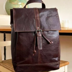 Jaime Rygsæk Læderrygsæk Herre Dame Retro Brun Læder 17L