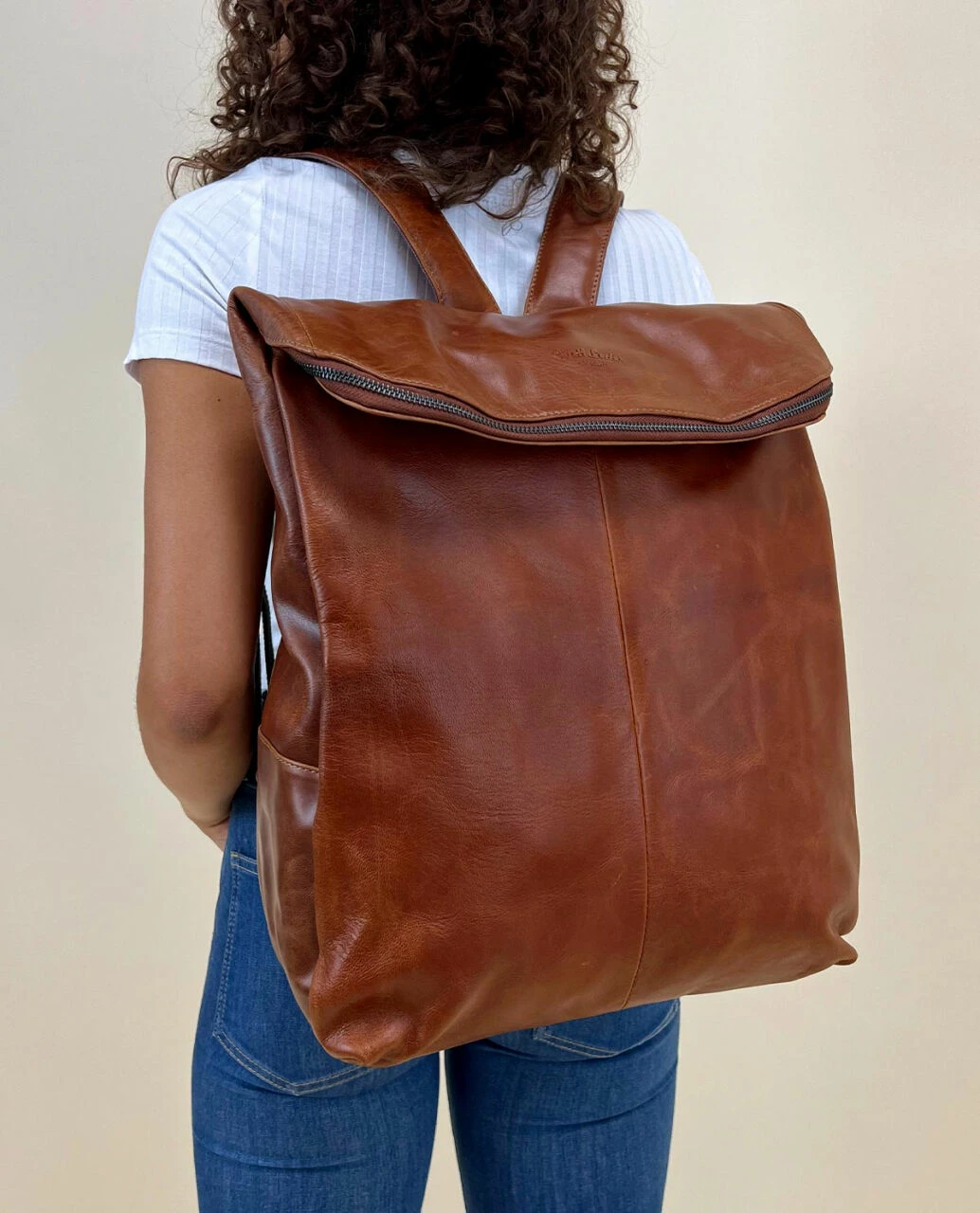 Neal Rygsæk Backpack Lædertaske Unitaske Arbejdstaske Håndbagage Retro Brun Læder 4 Neal Rygsæk Backpack Lædertaske Unitaske Arbejdstaske Håndbagage Retro Brun Læder - Billede 4