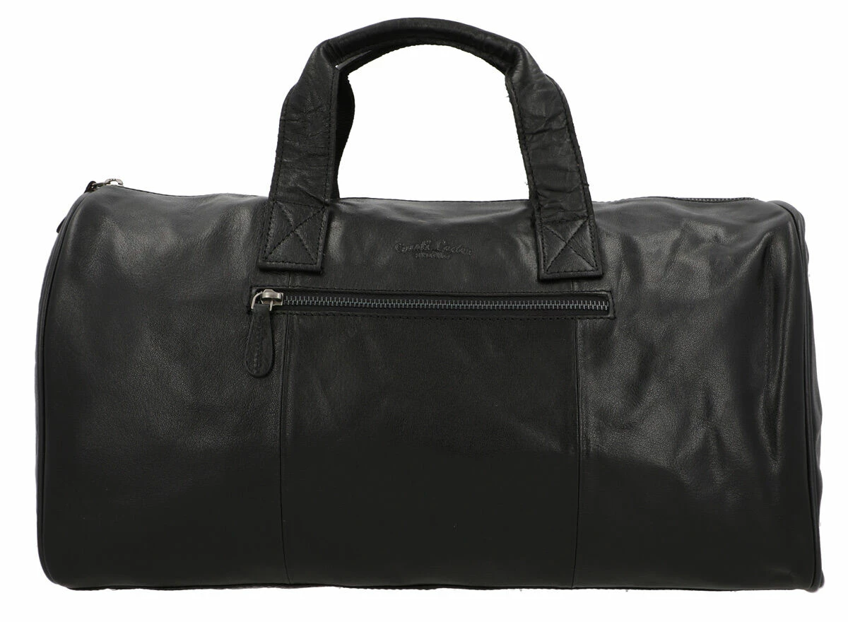 Hall Rejsetaske Sportstaske Håndbagage Herre Dame Sort Læder 25L 8 Hall Rejsetaske Sportstaske Håndbagage Herre Dame Sort Læder 25L - Image 8