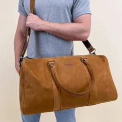 Simen Rejsetaske Sportstaske Weekendtaske Håndbagage Retro Brun Læder