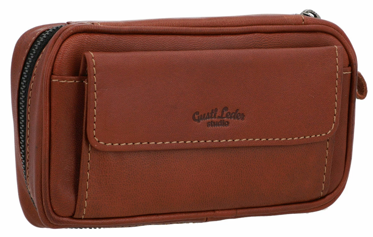 Diego Pibetaske Pipepung Tobakspung Pibegrej 3 Piber Brun Læder 3 Diego Pibetaske Pipepung Tobakspung Pibegrej 3 Piber Brun Læder - Billede 3