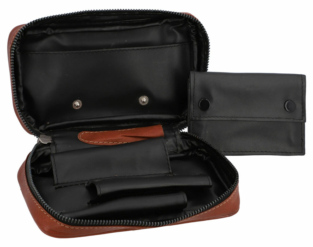 Diego Pibetaske Pipepung Tobakspung Pibegrej 3 Piber Brun Læder 7 Diego Pibetaske Pipepung Tobakspung Pibegrej 3 Piber Brun Læder - Billede 7