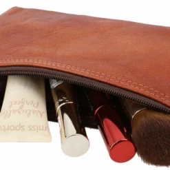 Lucy Pung Tegnebog Make-up-taske Tobakspung Rejsetaske Kosmetiktaske Vintage Brun Læder -Taske Salgsbutik A137b innen2 kosmetiktasche leder 1280x1280