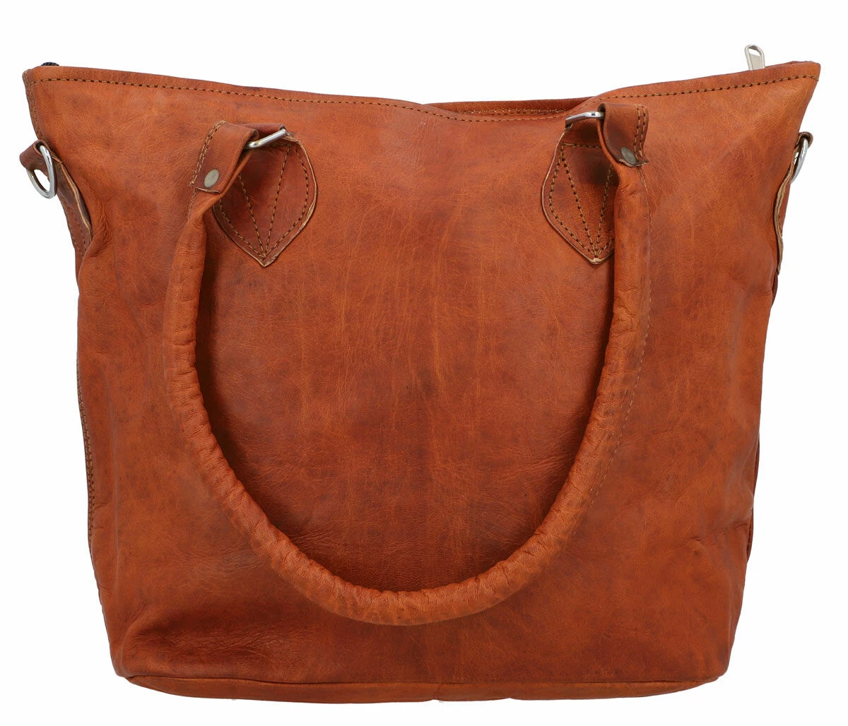 Therese Håndtaske Shopper Læderskuldertaske Med Lynlås Brun Læder 11 Therese Håndtaske Shopper Læderskuldertaske Med Lynlås Brun Læder - Image 11