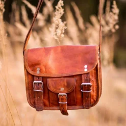 Emilia 7" Håndtaske Skuldertaske Lædertaske Dame Brun ægte Læder -Taske Salgsbutik H3 insta 1280x1280