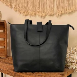 Alexandra Shopper Håndtaske Skuldertaske Computertaske Dame Sort Læder