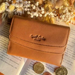 Asmund Pung Tegnebog Pengepung Vintage Damer Brun Læder