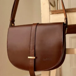 Carmen Håndtaske Skuldertaske Lædertaske Crossbody Taske Bærekomfort Vintage Brun Læder