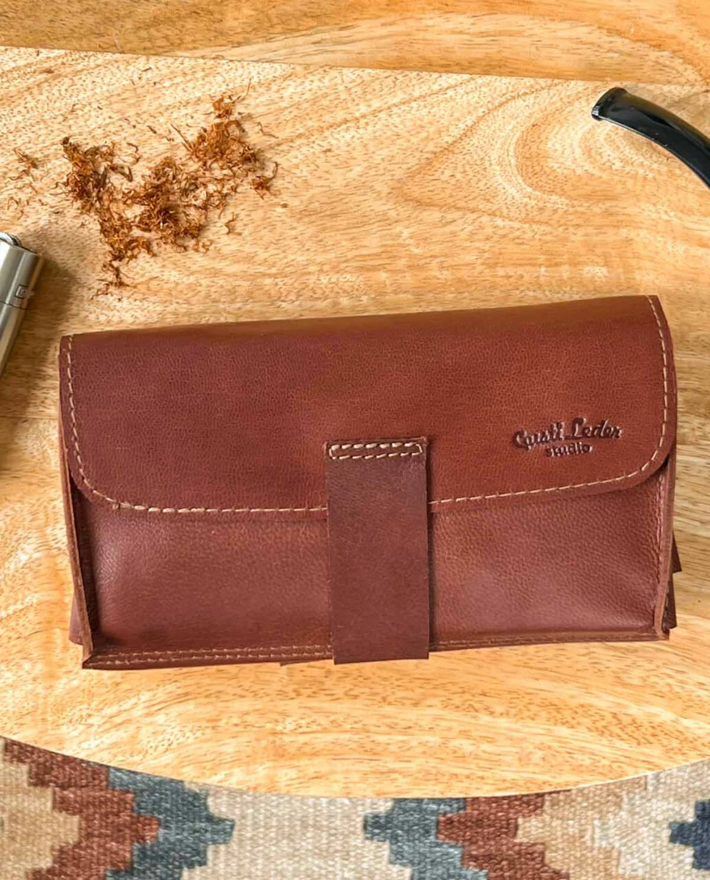 Ian Pibetaske Pibepung Tobakspung Pibeetui Etui Til Rulletobak Brun Læder 1 Ian Pibetaske Pibepung Tobakspung Pibeetui Etui Til Rulletobak Brun Læder