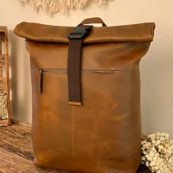 Mattis Rygsæk Computertaske Læderrygsæk Dame Herre Brun Læder 16L