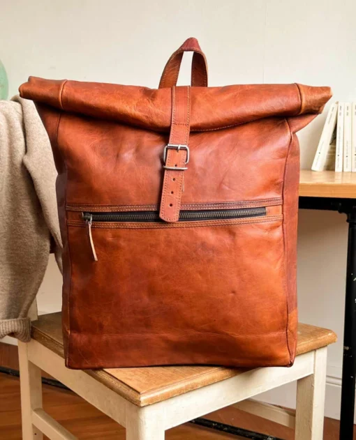 Milo Rygsæk Computertaske Læderrygsæk Dame Herre Brun Læder 17L -Taske Salgsbutik Indoor Milo M119 1 1 1280x1280