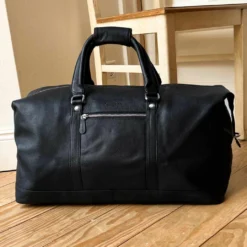 Ruben Rejsetaske Sportstaske Håndbagage Herre Dame Sort Læder 36L